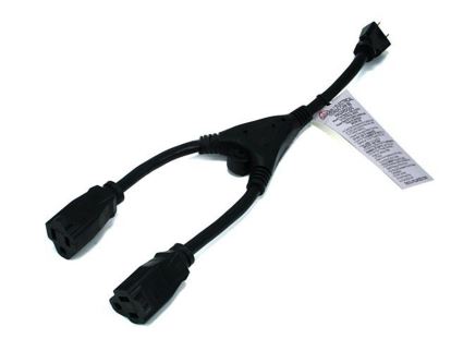Monoprice 5309 power cable Black 14" (0.355 m) NEMA 5-15P 2 x NEMA 5-15R1