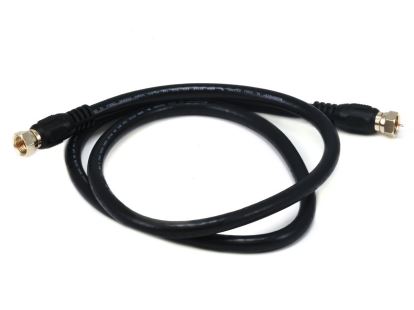 Monoprice 105359 coaxial cable 17.7" (0.45 m) F-Pin Black1