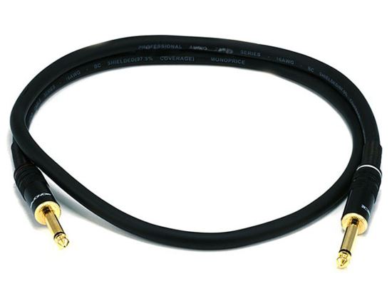 Monoprice 5495 audio cable 39.4" (1 m) 6.35mm TS Black1