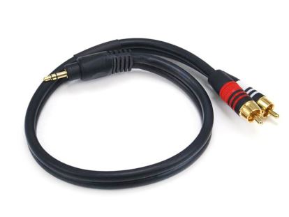 Monoprice 5596 audio cable 18.1" (0.46 m) 3.5mm 2 x RCA Black1