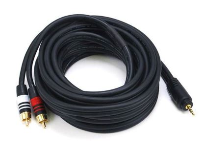 Monoprice 5600 audio cable 181.1" (4.6 m) 2 x RCA 3.5mm Black1