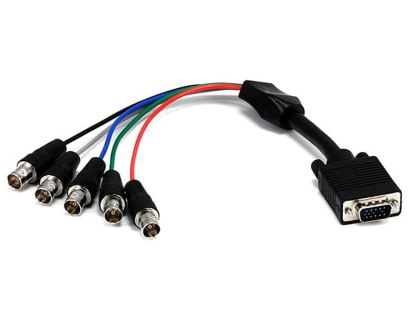 Monoprice 6628 video cable adapter 11.8" (0.3 m) VGA (D-Sub) 5 x BNC Black1