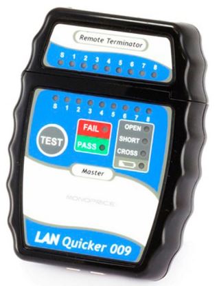 Monoprice 8130 network cable tester UTP/STP cable tester Black, Blue, White1