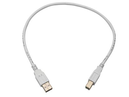 Monoprice 8614 USB cable 18" (0.457 m) USB 2.0 USB A USB B White1