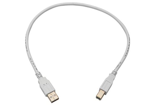 Monoprice 8614 USB cable 18" (0.457 m) USB 2.0 USB A USB B White1