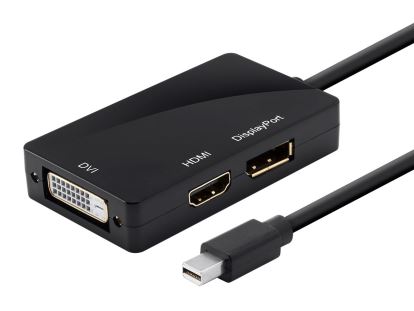 Monoprice 12744 video cable adapter Mini DisplayPort DisplayPort + DVI + HDMI Black1