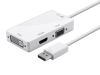 Monoprice 12800 video cable adapter 70.9" (1.8 m) DisplayPort VGA + HDMI + DVI White1