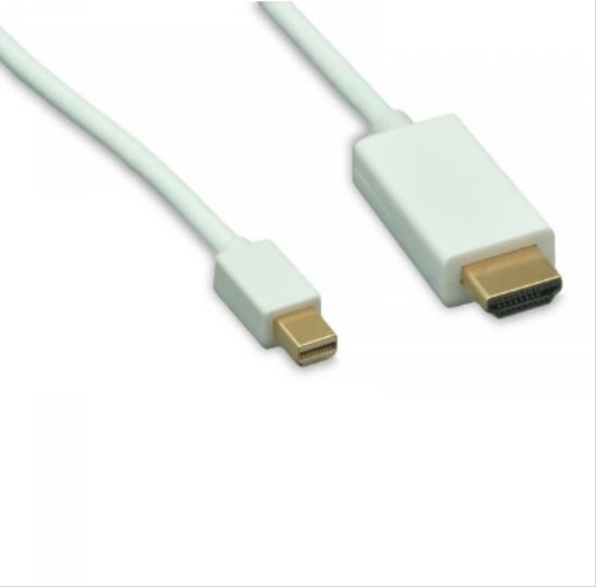 eNet Components HDMIM-MDPM-WH-6F video cable adapter 70.9" (1.8 m) Mini DisplayPort HDMI White1