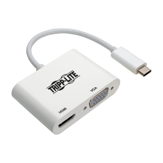 Tripp Lite U444-06N-HV4K video cable adapter 6" (0.152 m) USB Type-C HDMI + VGA (D-Sub) White1