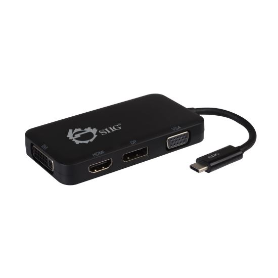 Siig CB-TC0611-S1 video cable adapter 5.91" (0.15 m) USB Type-C DVI + VGA (D-Sub) + DisplayPort + HDMI Black1