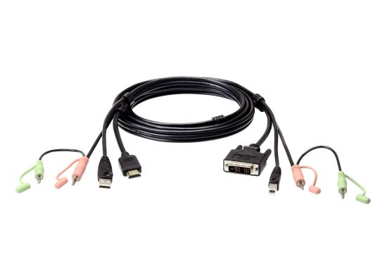 ATEN 2L-7D02DH KVM cable Black 70.9" (1.8 m)1