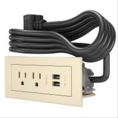 C2G Furniture Power Center with 2 Outlets and USB socket-outlet Almond1