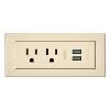 C2G Furniture Power Center with 2 Outlets and USB socket-outlet Almond2