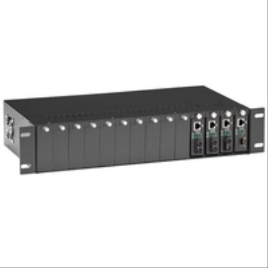 MEDIA CONVERTER CHASSIS - 14-SLOT, 2U, RACKMOUNT, DUAL POWER SUPPLY1