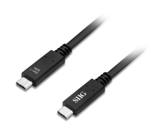 Siig CB-TC0D11-S1 USB cable 39.4" (1 m) USB 3.2 Gen 1 (3.1 Gen 1) USB C Black1