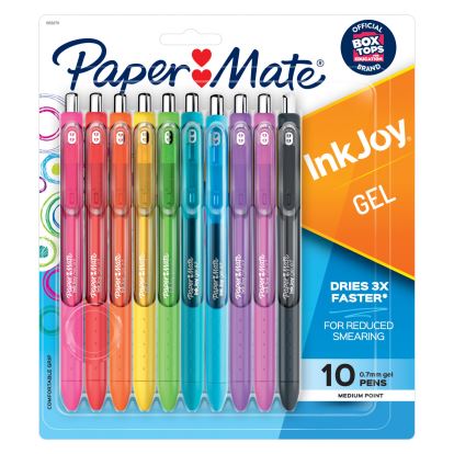 Papermate InkJoy RT Retractable gel pen Medium Black, Blue, Green, Light Blue, Orange, Pink, Purple, Red, Violet, Yellow 10 pc(s)1