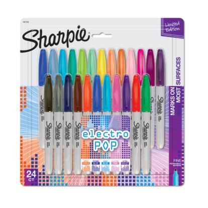 Sharpie Electro Pop permanent marker Fine tip Assorted colors 24 pc(s)1