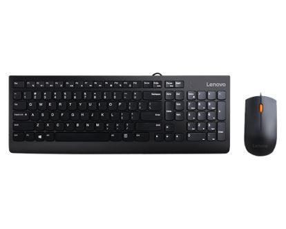 Lenovo 300 keyboard Mouse included USB QWERTY US English Black1