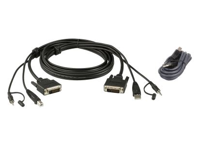 ATEN 2L-7D03UDX4 KVM cable Black 118.1" (3 m)1