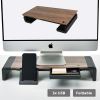 Siig CE-MT2Q12-S1 monitor mount / stand Black, Wood Desk2