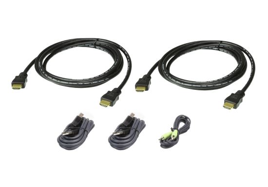 ATEN 2L-7D02UHX5 KVM cable Black 70.9" (1.8 m)1