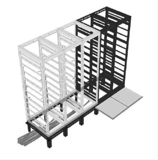 Accu-Tech RIB Series Riser Bases 1 bay Freestanding rack Black1