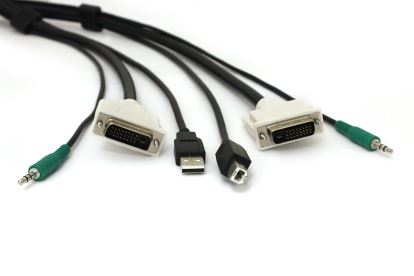 Black Box SKVMCBL-DVI-10 KVM cable Black, White 70.9" (1.8 m)1