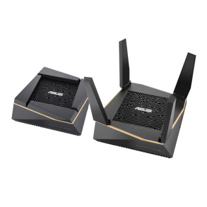 ASUS RT-AX92U 2 Pack wireless router Gigabit Ethernet Tri-band (2.4 GHz / 5 GHz / 5 GHz) Black, Gold1