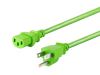 Monoprice 33606 power cable Green 122" (3.1 m) NEMA 5-15P IEC C132