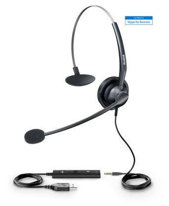 Yealink UH33 headphones/headset Wired Head-band Office/Call center Black1