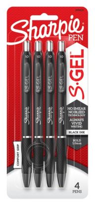 Sharpie 2096155 gel pen Retractable gel pen Bold Black 4 pc(s)1