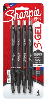 Sharpie S-Gel Retractable gel pen Bold Black, Blue, Red 4 pc(s)1