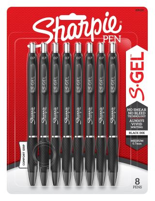 Sharpie S-Gel Retractable gel pen Medium Black 8 pc(s)1