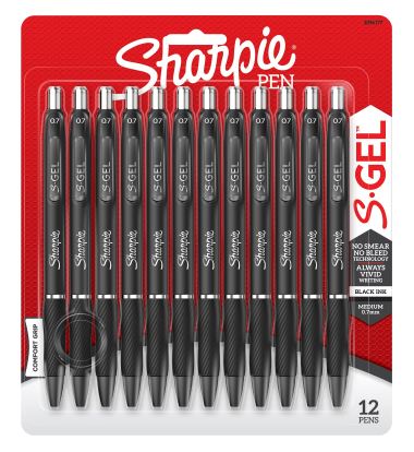 Sharpie S-Gel Retractable gel pen Medium Black 12 pc(s)1