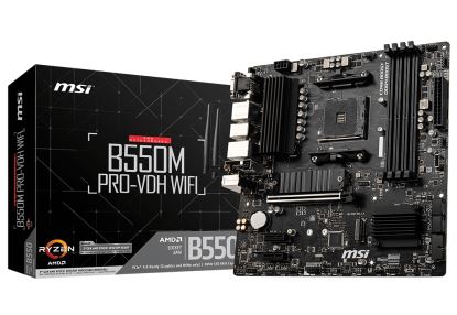 MSI B550M PRO-VDH WIFI motherboard AMD B550 Socket AM4 micro ATX1