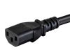 Monoprice 35052 power cable Black 118.1" (3 m) C20 coupler C13 coupler4