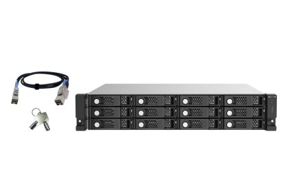 QNAP TL-R1220Sep-RP HDD/SSD enclosure Black, Gray 2.5/3.5"1