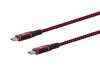Monoprice 38851 USB cable 70.9" (1.8 m) USB 2.0 USB C Black, Red2