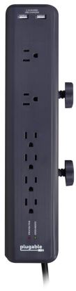 Plugable Technologies PS6-USB2DC surge protector Gray 6 AC outlet(s) 120 V 70.9" (1.8 m)1