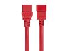 Monoprice 33639 power cable Red 118.1" (3 m) IEC C20 IEC C191