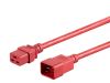 Monoprice 33639 power cable Red 118.1" (3 m) IEC C20 IEC C192