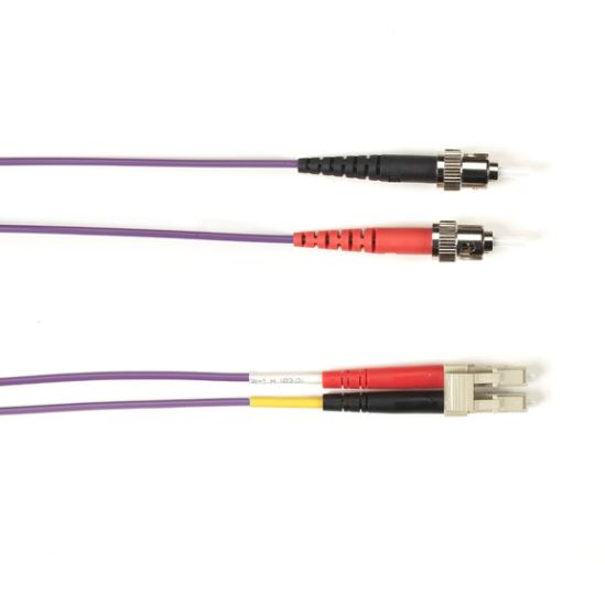 Black Box FOCMRM4-005M-LCLC-VT fiber optic cable 196.9" (5 m) LC OFNR OM4 Purple1