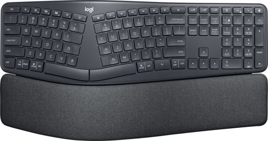 Logitech ERGO K860 for Business keyboard RF Wireless + Bluetooth QWERTY US English Graphite1