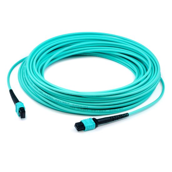 AddOn Networks ADD-MPOMPO-0.5M5OM4 fiber optic cable 19.7" (0.5 m) MPO CMR OM4 Aqua color1