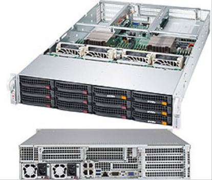 Supermicro SYS-6028U-E1CNRT+ server barebone Intel® C612 LGA 2011 (Socket R) Rack (2U) Black1