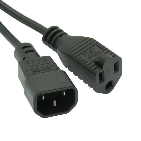 AddOn Networks ADD-515R2C1416AWG2FT power cable Black 24" (0.61 m) NEMA 5-15R C14 coupler1