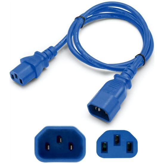 AddOn Networks C13/C14 F/M POWER CABLE Blue 94.5" (2.4 m) C13 coupler C14 coupler1