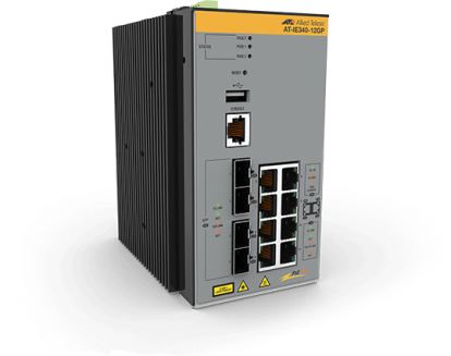 Allied Telesis AT-IE340-12GP-980 network switch Managed L3 Gigabit Ethernet (10/100/1000) Power over Ethernet (PoE) Gray1