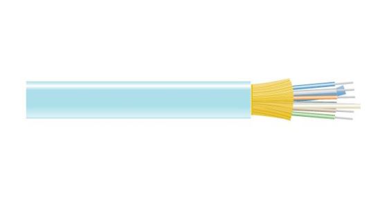 Black Box FOBC55-INM3-AQ-12F fiber optic cable 6000" (152.4 m) OFNP OM3 Aqua color1