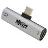 Tripp Lite U437-001-C-V2 cable gender changer USB Type-C 3.5mm + USB Type-C Silver3